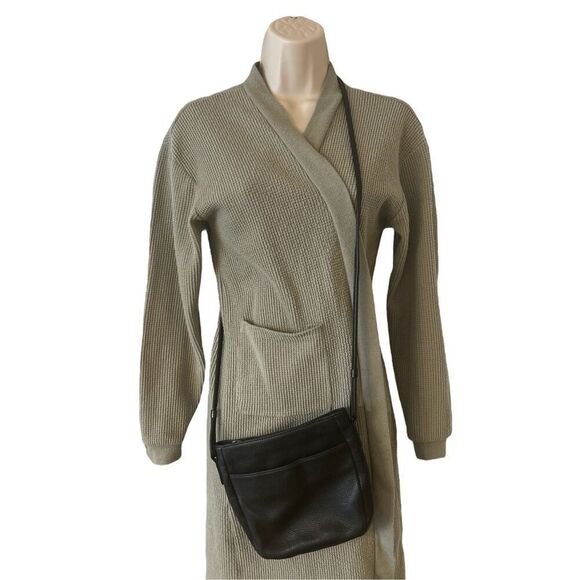 Vintage Fossil Bag Soft Pebbled Leather Black Crossbody - Picture 1 of 10